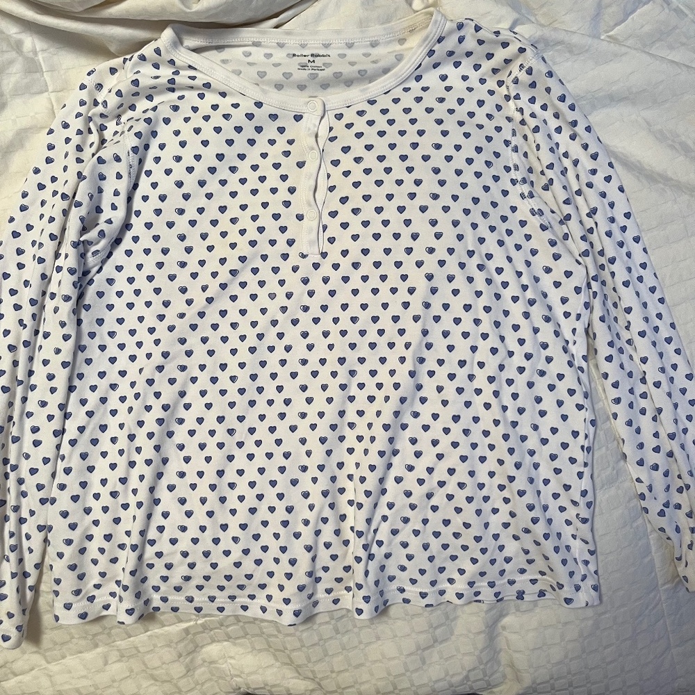 Roller Rabbit Pajama Top Hearts
